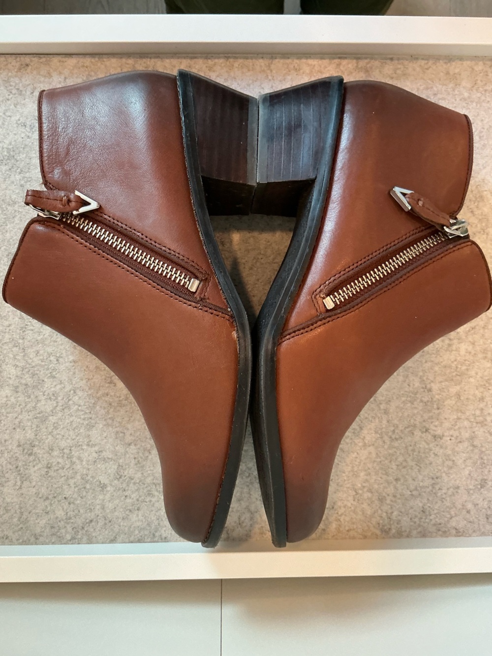 Vionic Jolene Brown Leather Ankle Boots Booties Orthotic Friendly Size 7.5 - Picture 12 of 14